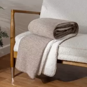 Image of Nurrel Sherpa Throw Natural
