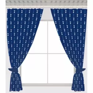 Image of Tottenham Hotspur FC Official Repeat Football Crest Curtains (Single) (Blue)