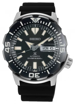 Image of Seiko Prospex Monster Automatic Divers Black Rubber Strap Watch
