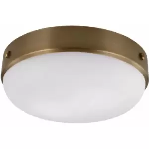 Image of Loops - 2 Bulb Flush Light Low Ceiling Dark Antique Brass LED E27 75W Bulb