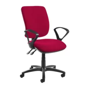 Image of Dams MTO Senza High Back Operator Chair with Fixed Arms - Ocean Blue