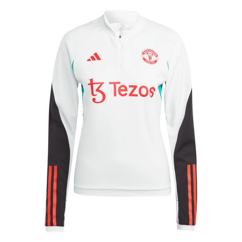 Image of adidas Manchester United Training Top 2023 2024 Womens - White White XS