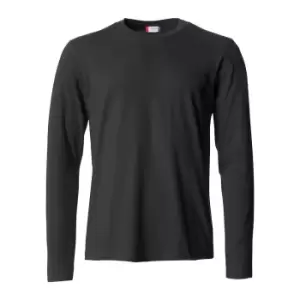 Image of Clique Mens Basic Long-Sleeved T-Shirt (S) (Black)