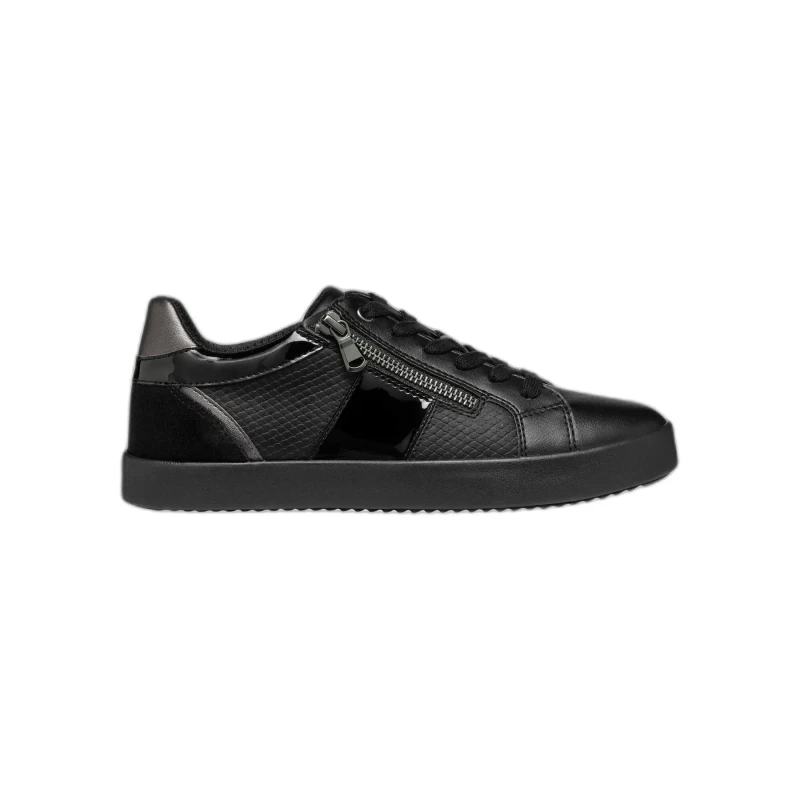 Image of Geox Blomiee Zipped Trainers Black Women 36 (3.5);37 (4);38 (5);39 (5.5 to 6);40 (6.5)