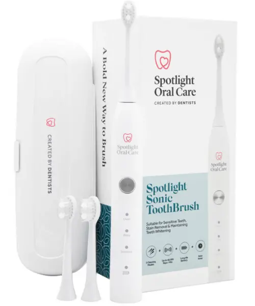 Image of Spotlight Oral Care Sonic White Electric Toothbrush