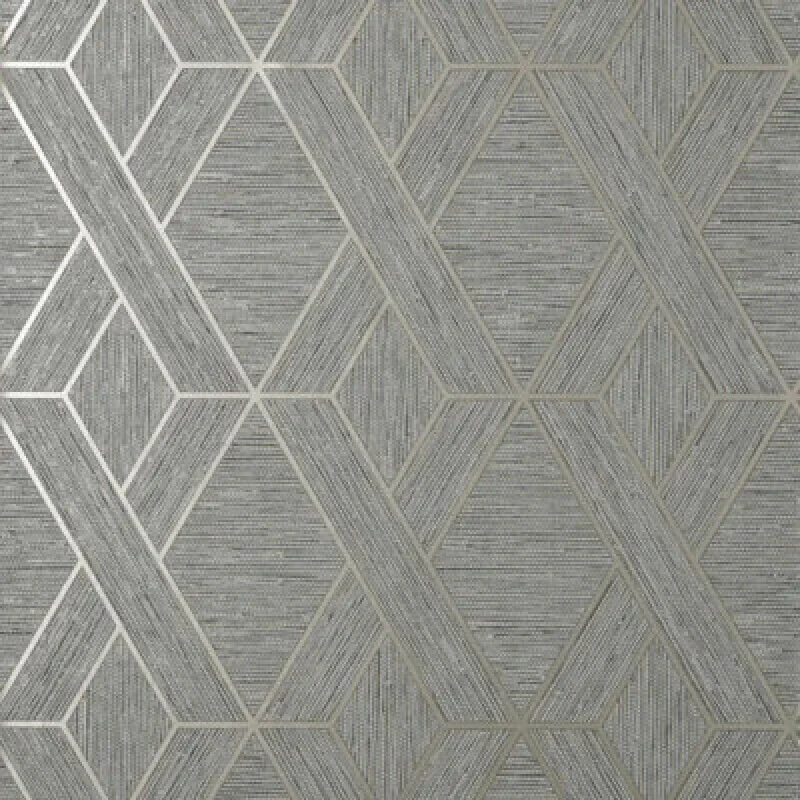 Image of Fine Decor Miya Geo Wallpaper In Grey Grey VFJQI Unisex
