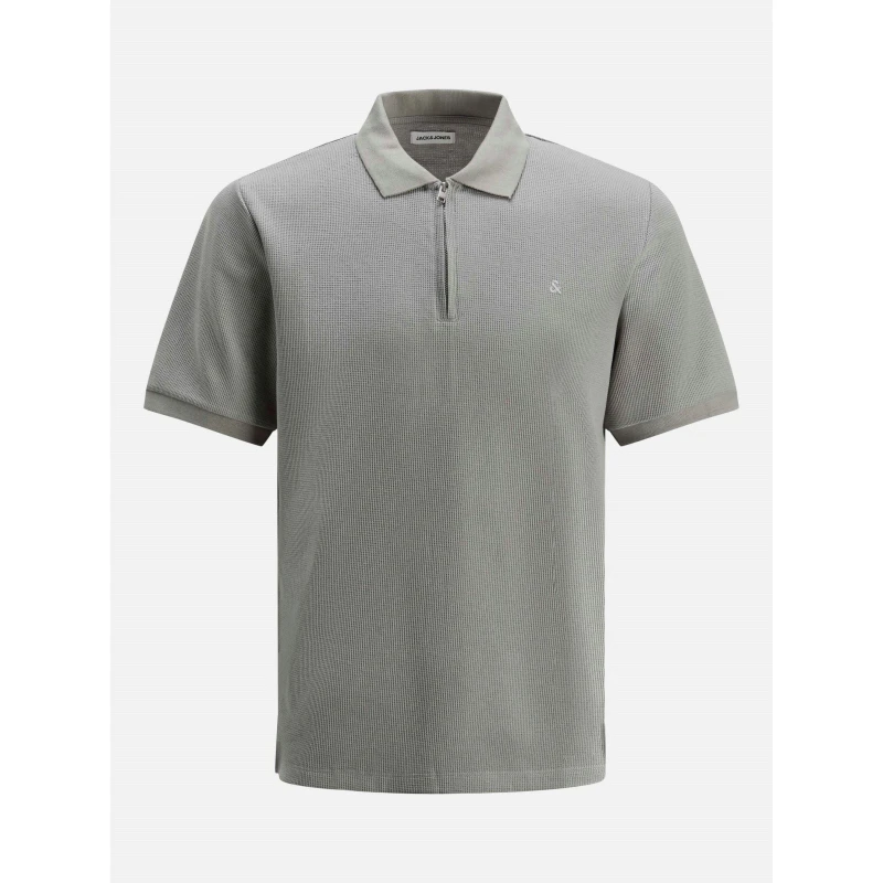 Image of Jack and Jones Austin Zip Polo Mens Ultimate Grey male M