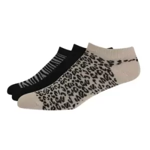 Image of DKNY Elva Liner 3 Pack of Socks Womens - Black