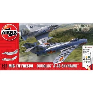Image of Airfix Mig 17F Fresco Douglas A-4B Skyhawk Dogfight Double Model Kit