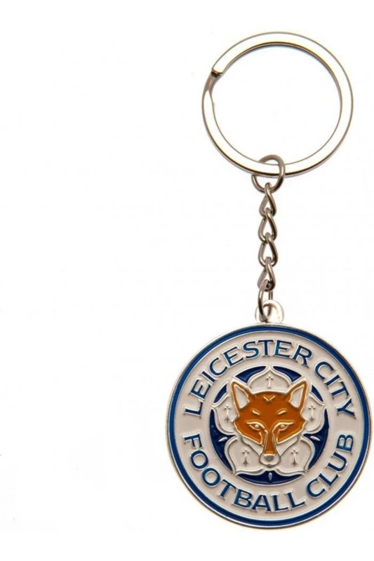 Image of Leicester City FC Be Fearless Crest Keyring Multicolor Unisex One Size