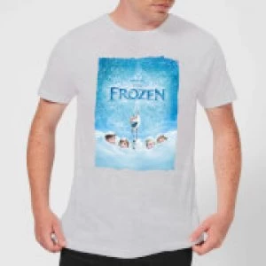 Image of Disney Frozen Snow Poster Mens T-Shirt - Grey - M