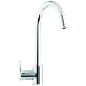 Image of Wickes Elera Single Lever Brushed Kitchen Mixer Sink Tap