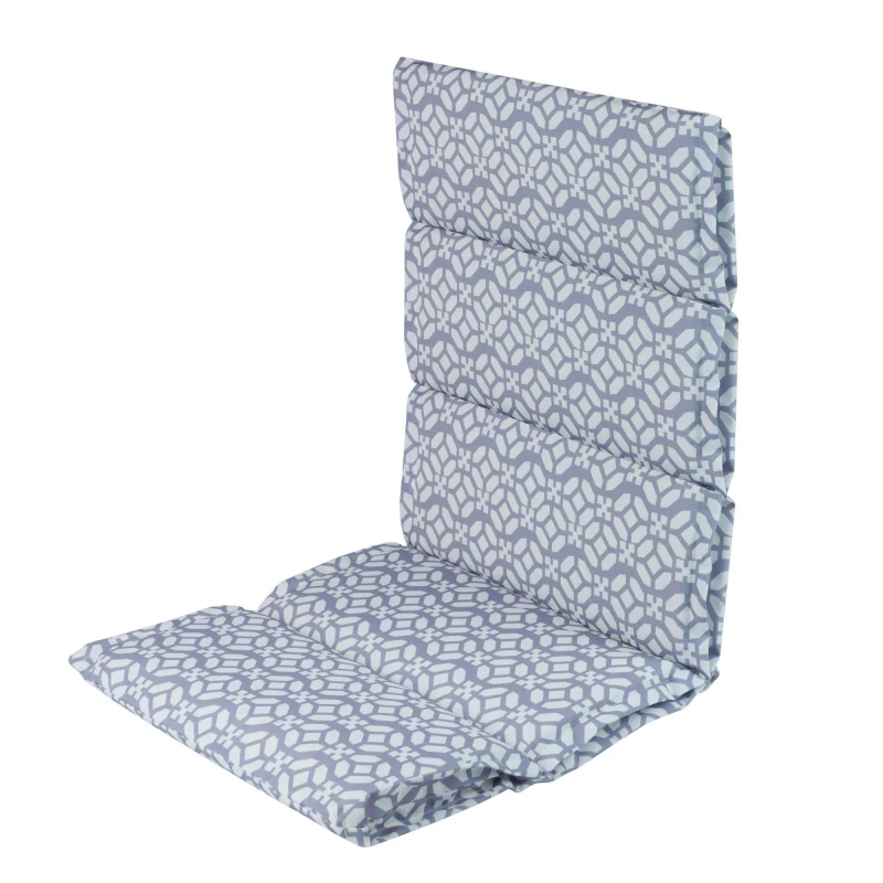 Image of Streetwize Outdoor Geo Full Length Seat Cushion - Grey Grey One Size