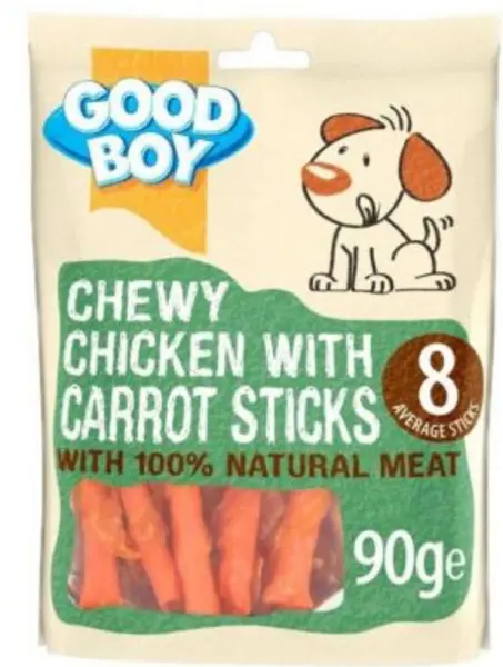 Image of Good Boy Chicken and Carrot Dog Sticks 90g