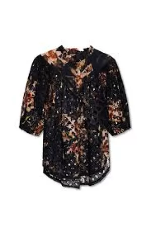 Image of AllSaints Womens Tila Kuroyuri Top, Black, Size: 8