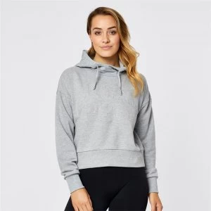 Image of USA Pro Crop OTH Hoodie Ladies - Grey Marl