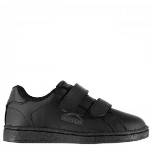 Image of Slazenger Ash Vel Childrens Trainers - Black/Charcoal