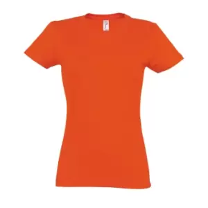 Image of SOLS Womens/Ladies Imperial Heavy Short Sleeve T-Shirt (L) (Orange)