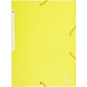 Image of Exacompta 3 Flap Folder 17113H A4 Lemon 425gsm Pressboard 24x32cm Pack of 25
