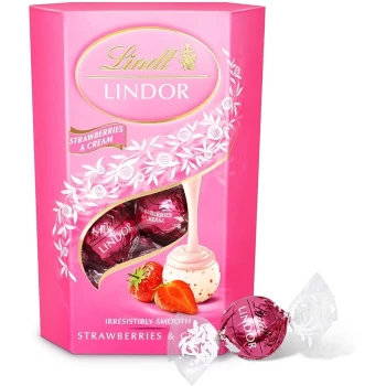 Image of Lindor Strawberry and Cream Cornet 200g - TJ Hughes
