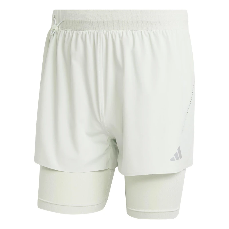 Image of adidas Mens Performance 2-in-1 Gym Shorts Linen Green male XS