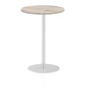 Image of Italia Poseur Table Round 600 Top 1145 High Grey Oak