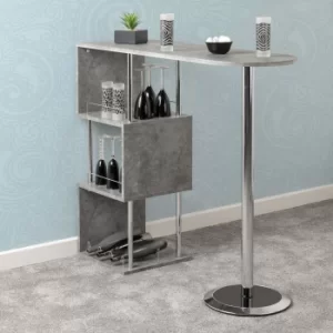 Image of Charisma Bar Table Concrete Effect Grey