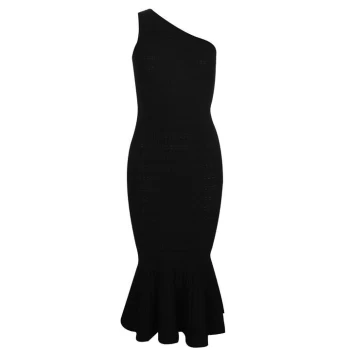Image of Biba Flute Hem Dress - BLACK