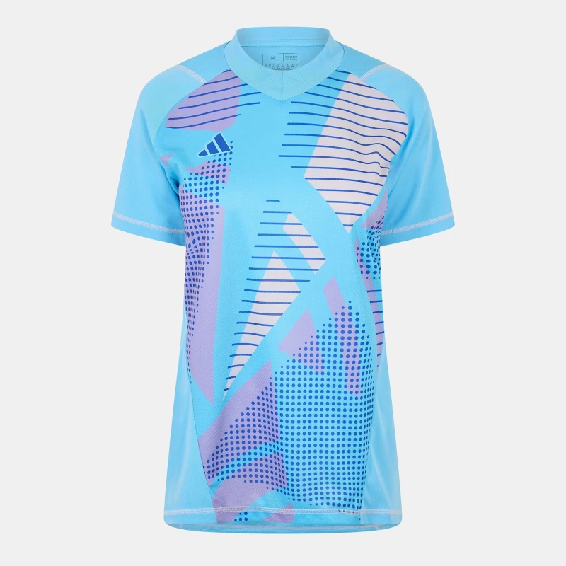 Image of adidas Womens Licensed Short-Sleeve T-Shirt Semi Blue Burst female 8 (XS)
