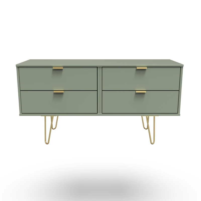 Image of Fuji 4 Drawer Bed Box In Reed Green (Ready Assembled)