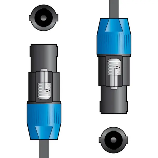 Image of Chord 3m Chord Speakon to Speakon Cable Passive Speaker Lead. 2 Core 1.5mm² SPK-SPK300