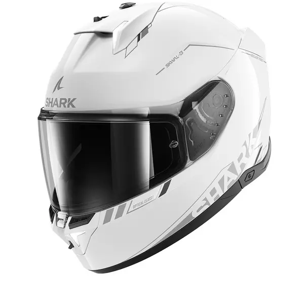 Image of Shark SKWAL i3 Blank SP White Silver Anthracite WSA Full Face Helmet M