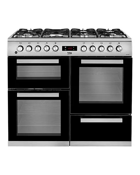 Image of Beko KDVF100X 100cm Dual Fuel Range Cooker - Stainless Steel - A/A Rated