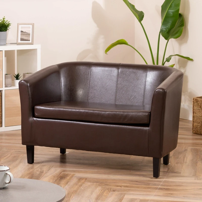 Image of Artemis Home Meriden 2 Seat Tub Sofa in Brown Brown Unisex