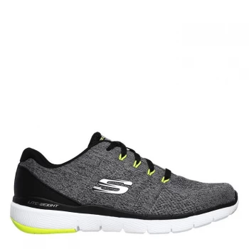 Image of Skechers Flex 3 Stall Mens Trainers - Grey/Black