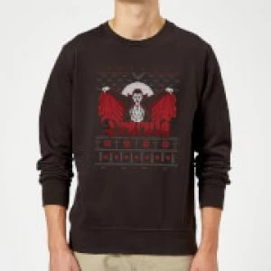 Image of Universal Monsters Dracula Christmas Sweatshirt - Black - M