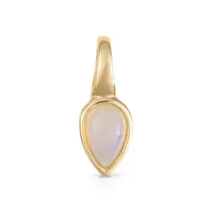 Image of JG Signature Gold Plated October Birthstone Teardrop Pendant Charm
