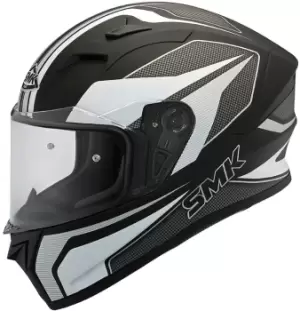 Image of SMK Stellar Dynamo Motorcycle Helmet, black-grey, Size L, black-grey, Size L