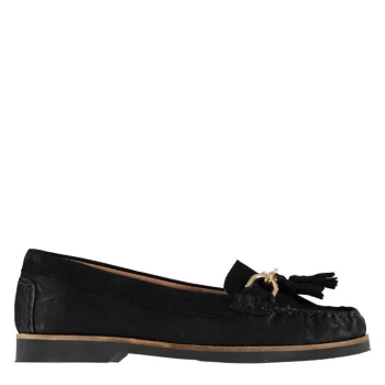 Image of Linea Chain Flat Shoes - Black