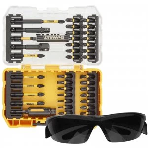 Image of DEWALT 38 Piece FlexTorq Screwdriver Bit Set and Safety Glasses