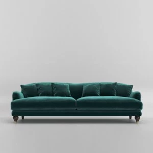 Image of Swoon Holton Velvet 3 Seater Sofa - 3 Seater - King Fisher