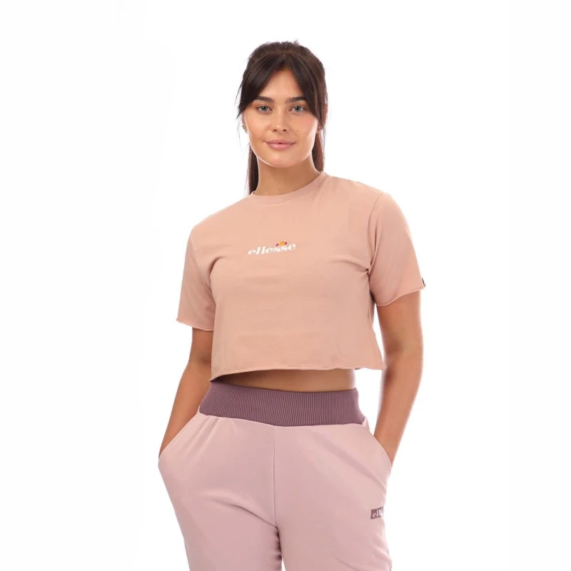 Image of Ellesse Celesi Cropped T-Shirt - Pink Pink 8