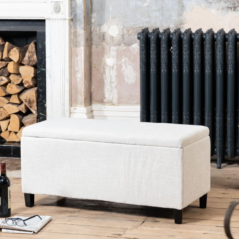 Image of Artemis Home Henbury Storage Ottoman in Beige Beige Unisex