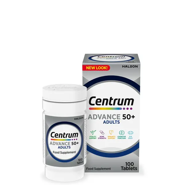 Image of Centrum Advance 50+ Multivitamins and Minerals Tablets - 100 Tablets