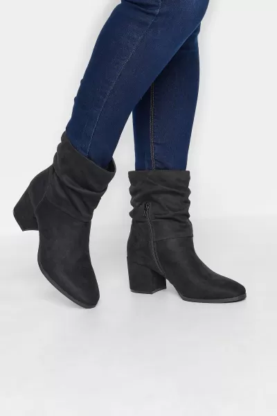 Image of Wide & Extra Wide Fit Faux Suede Slouch Boots