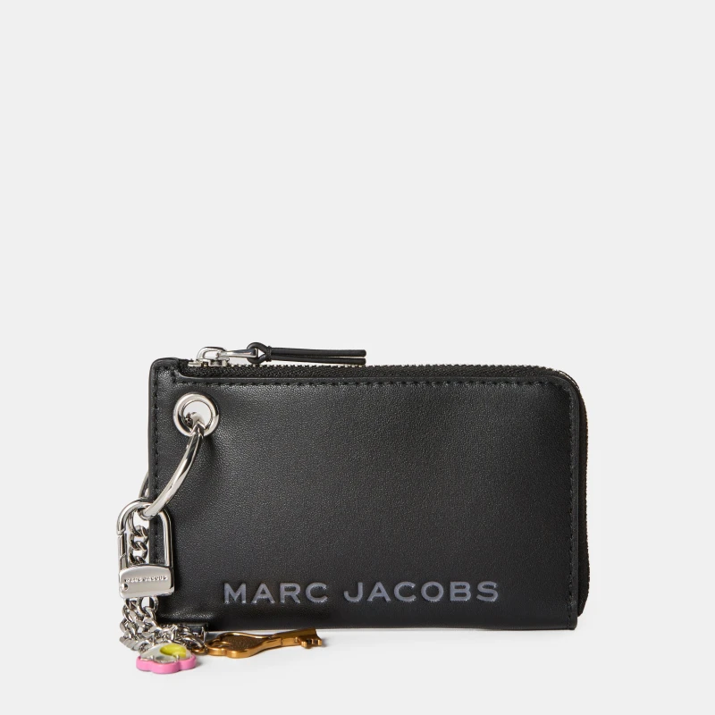 Image of Marc Jacobs Womens Chrome Coin Purse Black female One Size
