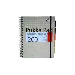 Image of Pukka Pad Executive Ruled Wirebound Project Book A4 Pack of 3 6970-MET
