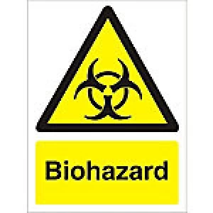 Image of Warning Sign Biohazard Plastic 40 x 30 cm