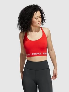 Image of adidas Aeroknit Bra (Light Support) - Red, Size S, Women