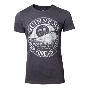 Image of Guinness - Heritage Intaglio Raised Printed Mens Small T-Shirt - Grey